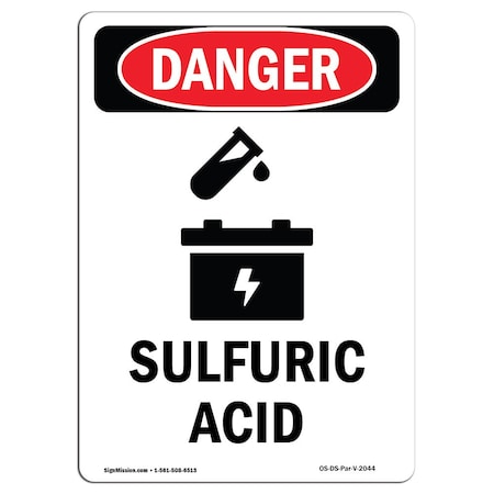 Signmission Safety Sign, OSHA Danger, 10" Height, Aluminum, V-2044, Portrait OS-DS-A-710-V-2044